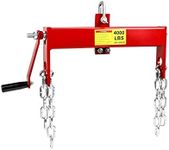 QWORK Engine Load Leveler, 4000lbs Laod Capacity, Heavy Duty Steel Engine Hoist Leveler Shop Crane Cherry Picker Lift Hoist with 2 Chains, Red