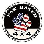 American Flag Paw Badge Rated Car E