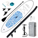 FEATH-R-LITE Inflatable 10'×30"×6" Ultra-Light (16.7lbs) SUP for All Skill Levels Everything Included with Stand Up Paddle Board, Adj Paddle, Pump, Travel Backpack, Leash