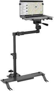 Mount-It! Universal Vehicle Laptop Mount for Cars, Trucks & Vans – No-Drill Installation, Adjustable Height, Full Motion Swivel, and Cooling Tray for Laptops Up to 17"