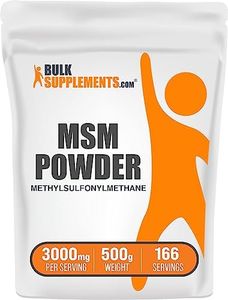 BulkSupplements.com MSM Powder - Methylsulfonylmethane, MSM Supplement - MSM Pure Powder, MSM 3000mg - for Joint Health, Gluten Free, 3000mg per Serving, 500g (1.1 lbs) (Pack of 1)