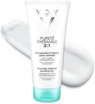 Vichy Pureté Thermale 3-in-1 Gentle Face Cleanser, Toner & Eyes Makeup Remover, with Shea Butter. Lightweight milky, non-oily texture. For sensitive Skin & Eyes, Hypoallergenic, Dermatologist Recommended, 200mL (pack of 1)