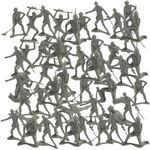 Fun Express Bulk Plastic Army Men, Set of 144 Action Toy Soldiers - Party Favors and Classic Toys