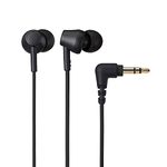 Audio-Technica ATH-CK350X BK Earphones, Wired Earphones, In-Ear Type, Reclaimed Plastic, Antibacterial, Small, Black