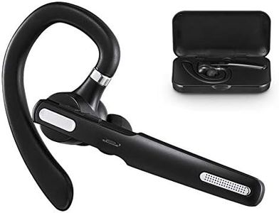 Bluetooth Headset, Wireless Bluetooth Earpiece V4.1 8-10 Hours Talktime Stereo Noise Cancelling Mic, Compatible iPhone Android Cell Phones Driving/Business/ Office (Black)