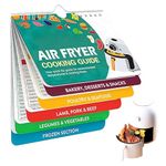 Air Fryer Cookbook Magnetic Cheat Sheet Set Air Fryer Cooking Times Chart Oven Cooking Pot Temp Guide Conversion Chart Cooking Measurements for Food Air Fryer Accessories Recipes Reference Guide