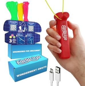 ZipString Original - As Seen on Shark Tank - Classic ZipString Rope Launcher Toy, Perfect for Kids & Adults - Fly a String Loop in The Air for Endless Tricks & Fun, Wonderment Awaits, Rock'it Red