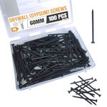 Rishabh Hardware - Drywall/Gypsum Screws [60mm (2.5 inch) | 100 pcs], For Wall, Wood, Thin Metal Sheets, Pack of 100pcs