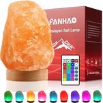 FANHAO Himalayan Salt Lamp 16 Colors, Natural Crystal Salt Rock Lamp Hand Carved Night Lights, USB Salt Crystal Lamp Remote Control for Meditation, Home Décor & Gifts