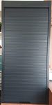 Now & Ever White Glass Rolling Shutter Cabinet (24 inch, Black) 1 Piece