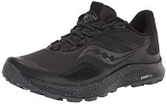 Saucony Men's Peregrine Ice+ 3 Trail Running Shoe, Black/Shadow, 10.5 M US