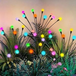 PATIOPIA Solar Garden Lights Swaying, 20 LED Firefly Lights Outdoor Waterproof, Garden Decor Solar Lights Outdoor for Yard Porch Patio (2 Pack Multi-Colored)