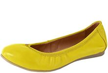 Alpine Swiss Womens Vera Ballet Flats European Made Leather Shoes Yellow 5 M US