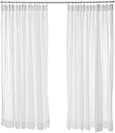 Stylemaster Splendor Batiste Drape, 96 in x 84 in | Pinch Pleat Pair, White