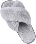 Comwarm Women's Cross Band Fuzzy Sl