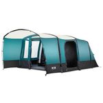 Trail Luxton 5 Man Inflatable Air Tent, Family Tunnel Camping Tent, 5000mm Waterproof, Dark Zone Bedroom, Living Area, Front Awning, Cable Access, Carry Bag & Pump (L515cm x W330cm x H200cm)