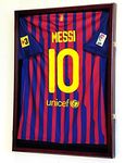 98% UV Protection - Baseball / Football / Basketball / Soccer / Hockey Jersey Display Case Shadowbox Wall Mount (Cherry Finish)