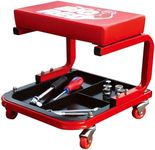 Torin Big RED TR6300-3 250lbs Red Rolling Automotive Creeper Garage/Shop Seat: Padded Mechanic Stool with Tool Large Tray Suitable for garages, Repair Shops