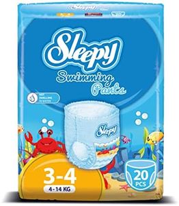 Swim Diapers, swim pants for Little Swimmers Size 3-4 (9-31 LBS, Count- 20 PCs), Disposable diaper for Splashers