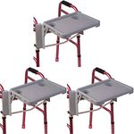 DMI Walker Tray, Rollator Tray, Mobility and Walker Accessory Tray Table Fits Most Standard Walkers, Folding with Two Cup Holders and Tool Free Assembly, 16 x 11.8 (Pack of 3)