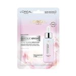 L'Oreal Paris Glycolic Bright Glowing Serum Sheet Mask, Face Mask for Glowing Skin, 22 g