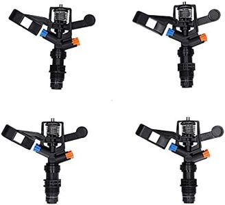 NDNCZDHC 10Pcs Plastic Impact Sprinkler, Non-Adjustable Oscillating Watering Sprinkler, G1/2 Male Rocking Arm Sprinkler 360° Rotating Lawn Sprinkler for Garden Supplies
