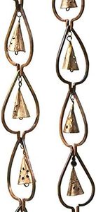 Ancient Graffiti Aspen Leaf and Bell Rain Chains, Pack of 2