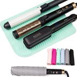 ANGENIL Travel Flat Iron Large Pad Heat Resistant Silicone Sleeve Mat Pad, for Counter, for Dual Voltage Titanium Hair Straightener Tools, Beach Wave Curling Iron Wand, Curler, Straightening