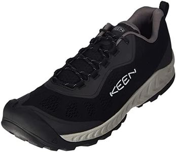 KEEN Men's NXIS Speed Low Height Vented Hiking Shoes, Black/Vapor, 12