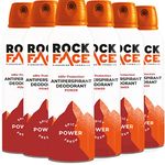 Rock Face Power Antiperspirant for Men 200ml | Spicy Fresh Scent | Fast Absorbing | Non-Staining | Multipack of 6