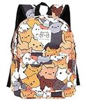 GK-O Cute Anime Cat Canvas Backpack
