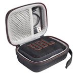 Growalleter Case for JBL Go 4 Portable Bluetooth Speaker, Travel Protective Carrying Case/Bag/Box for JBL Go4 Speaker & Accessories, Waterproof & Drop-Proof Storage Pouch (EVA Case Black)