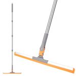 Floor Squeegee,45 cm Rubber Squeegee Broom with Long Handle152 CM for Kitchen,BathroomTile,Window,Shower Glass Deck,Tile,Garage,Courtyard Cleaning