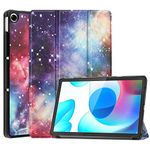 SwooK Flip Cover Case for Realme Pad 10.4 inch Tablet Trifold Stand Lightweight Slim Protective Folio Flip Cover Case (Galaxy)