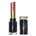 Revlon Super Lustrous Glass Shine Lipstick, Flawless Moisturizing Lip Color with Aloe, Hyaluronic Acid and Rose Quartz, Glossed Up Rose (003)