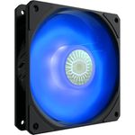 Cooler Master SickleFlow 120 Blue led Square Frame Fan with Air Balance Curve Blade Design, Sealed Bearing, PWM Control for Computer Case & Liquid Radiator