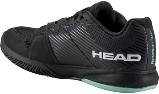 HEAD Revolt Court Mens Tennis Shoes, Black/Teal, 11 UK