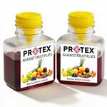 PR0TEX Fruit Fly Trap (2 Pack), Highly Effective Fly Trap, Ideal for Indoor Home & Kitchen, Bait Included Fruit Fly Catcher. Effective Non Toxic Solution to Remove Fruit Flies