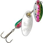 Panther Martin PMDF_6DF_HRS DualFlash Fishing Teardrop Spinner Lure - Holo Rainbow Trout/Silver - 6DF (3/8 oz)