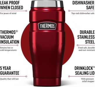 Thermos Stainless King Tumbler, 470ml – Red