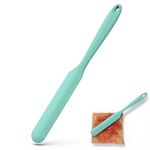 U-Taste 10" Silicone Jar Spatula: 600ºF Heat-Resistant Non-Stick Long Skinny Sourdough Stirring Stick, Sturdy Flexible Narrow Peanut Butter Spreader for Mixing Icing Scraping Cream, Jam (Aqua Sky)