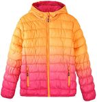 Krumba Girls Lightweight Puffer Jacket: Kids Packable Outdoor Waterproof Coat Pink Size 140