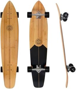 Nattork 44 Inch Cruiser Longboard Skateboard Complete Bamboo and Canadian Hard Maple for Commuting, Carving & Downhill Riding with T-Tool, Made for Adults, Teens and Kids
