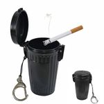 Portable Ashtray - Travel Ashtray with C-Clasp, Metal Cigarette Bin for Outdoor Use, Compact Pocket Ashtray for Cigarettes, Convenient Smoking Accessory, Your cigarette ash won't go anywhere.