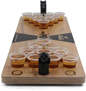 Grown Man Games Mini Beer Pong - Drinking Game - Party Game - Beer Game - Tabletop Beer Pong Table - Mini Pong Mini Game - Tabletop Beer Pong Set