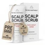 The Bald Brothers Scalp Scrub with Apricot Seed Oil | Pre Shave | Exfoliating Scrub For Men with Pumice & Coconut Oil | Unscented | Vegan
