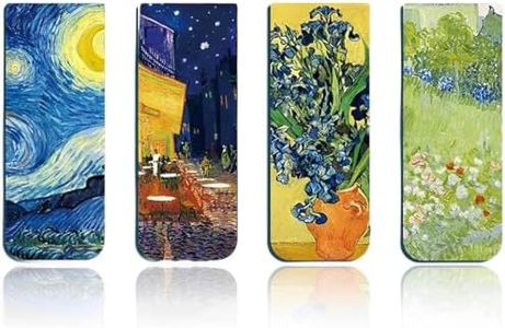 DDKY Segnalibri magnetici da 4 pezzi, segnalibro magnetico kit fai da te segnalibri per studenti, insegnanti, scuola, articoli per ufficio (I colori di Van Gogh)