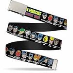 Buckle-Down Men's Web Belt DC Comics, Multicolor, 1.25" Wide-Fits up to 42" Pant Size, Multicolor, 1.25" Wide - Fits up to 42" Pant Size