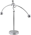 DigaNT Silver Single Feet Steel Pole Balancing Man Stress Relief Perpetual Motion Toy (Pole Balancing)