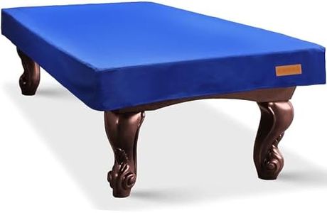 K-Musculo Pool Table Cover, Heavy Duty Leatherette Billiard Table Cover, Waterproof and Tearproof, 6.5/7/ 7.5/8/ 8.5/9 Feet Fitted Malachite Blue-7FT